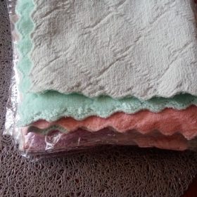 iecolike 10 Pack Kitchen Cloth Dish Towels, Premium Dishcloths, Super Absorbent Coral Velvet Dishtowels, Nonstick Oil Washable Fast Drying photo review