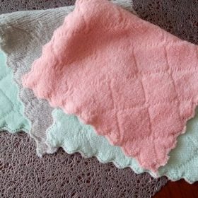 iecolike 10 Pack Kitchen Cloth Dish Towels, Premium Dishcloths, Super Absorbent Coral Velvet Dishtowels, Nonstick Oil Washable Fast Drying photo review