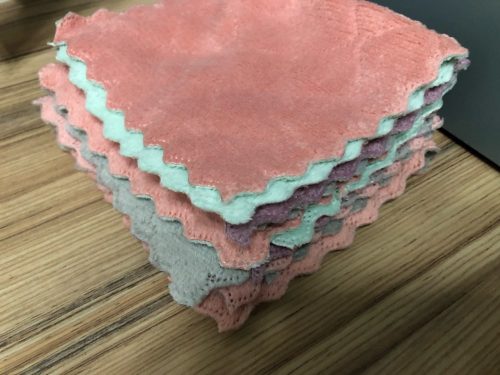iecolike 10 Pack Kitchen Cloth Dish Towels, Premium Dishcloths, Super Absorbent Coral Velvet Dishtowels, Nonstick Oil Washable Fast Drying photo review