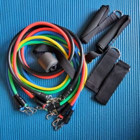 nicebands Fitness Resistance Bands Set - 5 Stackable Exercise Bands w/Door Anchor, Leg Ankle Straps, Foam Handles, Use Guide, Carry Bag, Home Workout, Stackable up to 150 lbs photo review