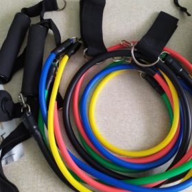 nicebands Fitness Resistance Bands Set - 5 Stackable Exercise Bands w/Door Anchor, Leg Ankle Straps, Foam Handles, Use Guide, Carry Bag, Home Workout, Stackable up to 150 lbs photo review